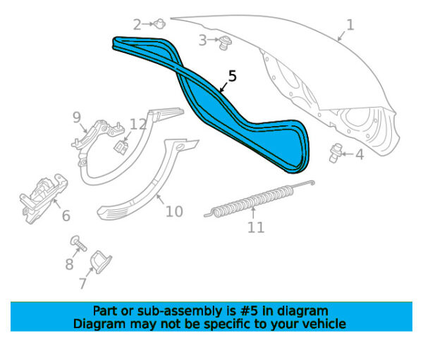 A1186930400 - Mercedes-Benz rear lid gasket A1186930400