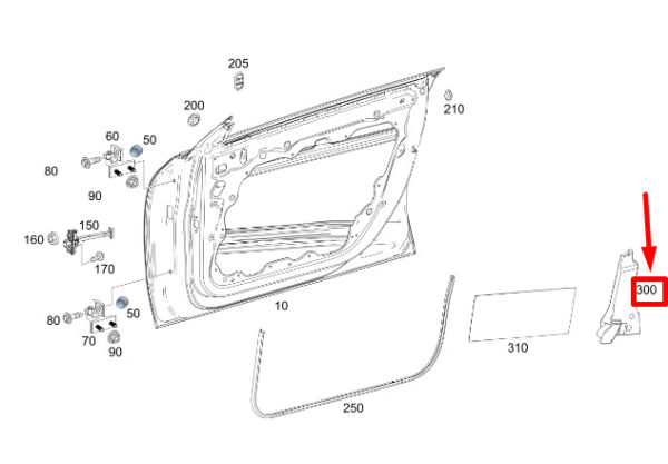 A1187271200 - New Mercedes-Benz CLA C118 Interior Door Reinforcement Front Right A1187271200 Genuine