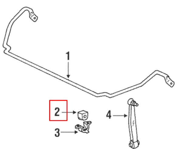 A1243260581 - NEW MERCEDES BENZ E W124 REAR TORSION BAR RUBBER MOUNTING A1243260581 ORIGINAL