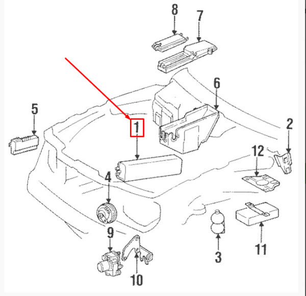 A1244700359 - NEW MERCEDES-BENZ E-CLASS W124 VAPOR CANISTER FILTER ELEMENT A1244700359