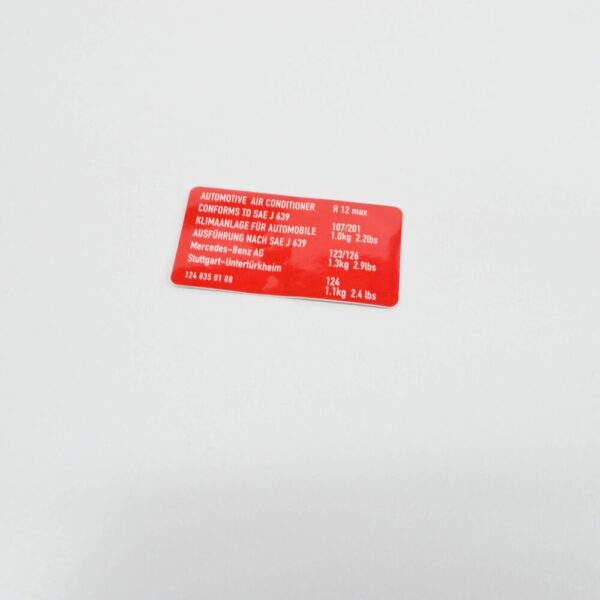 A1248350188 - Mercedes-Benz E W124 Refrigerant Plate Plate A1248350188 NEW GENUINE