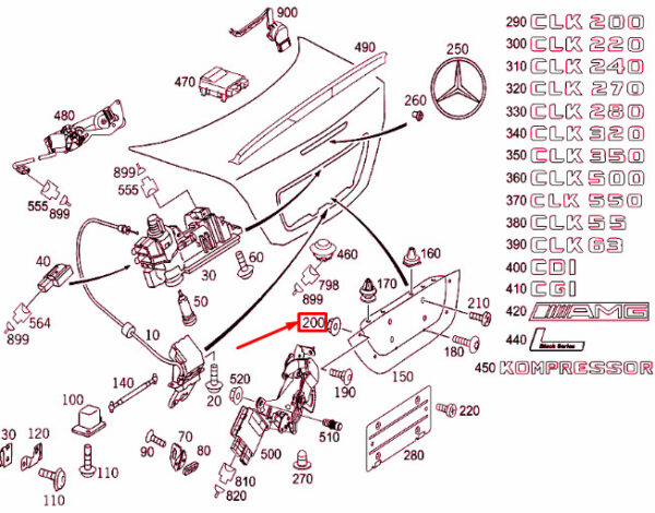 A1249900451 - Mercedes-Benz CLK C209 Anti-Theft Nut A1249900451 NEW GENUINE
