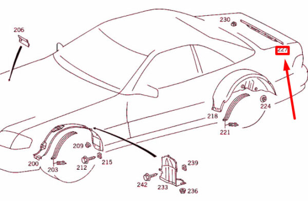 A1296980004 - NEW MERCEDES-BENZ SL R129 NUMBER PLATE LIGHT COVER BOOT TRIM A1296980004