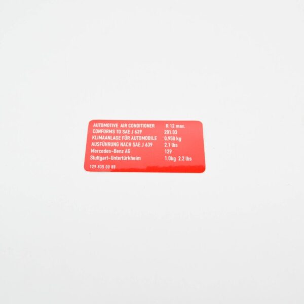 A1298350088 - NEW MERCEDES-BENZ SL R129 COLD PLATE A1298350088 ORIGINAL