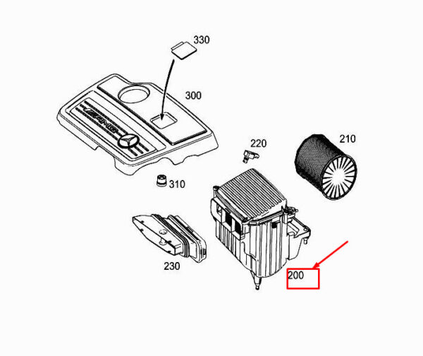 A1330900101 - NEW MERCEDES-BENZ CLA COUPE C117 ENGINE AIR CLEANER BOX A1330900101