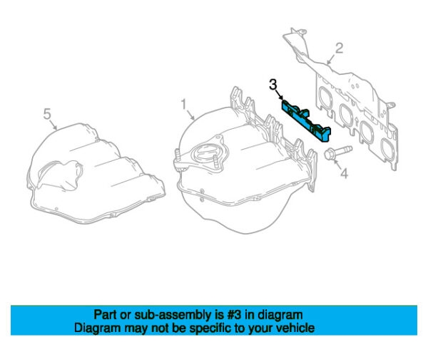 A1331410442 - Mercedes-Benz flue manifold bracket right A1331410442