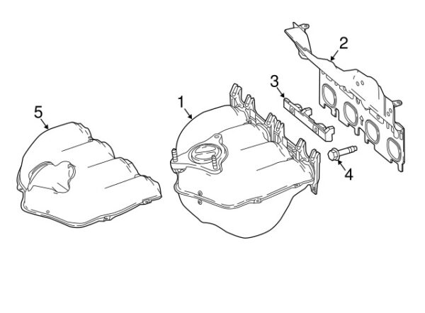 A1331410442 - Mercedes-Benz flue manifold bracket right A1331410442