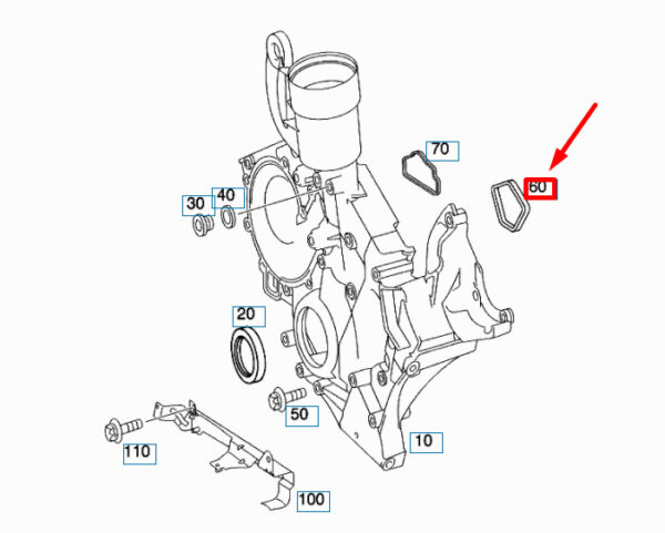 A1370150080 - MERCEDES-BENZ CL C215 ENGINE CONTROL COVER GASKET A1370150080 NEW GENUINE