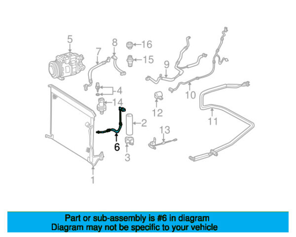 A1372300056 - Mercedes-Benz A/C refrigerant drain hose A1372300056
