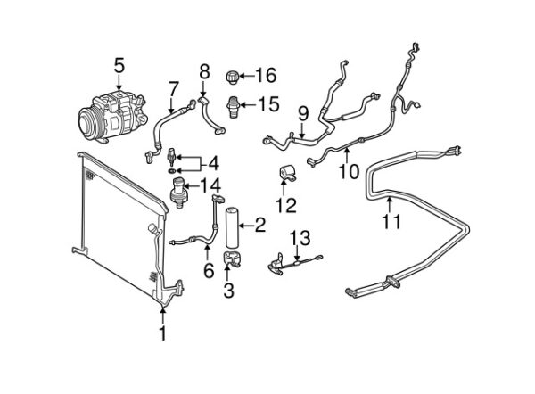 A1372300056 - Mercedes-Benz A/C refrigerant drain hose A1372300056