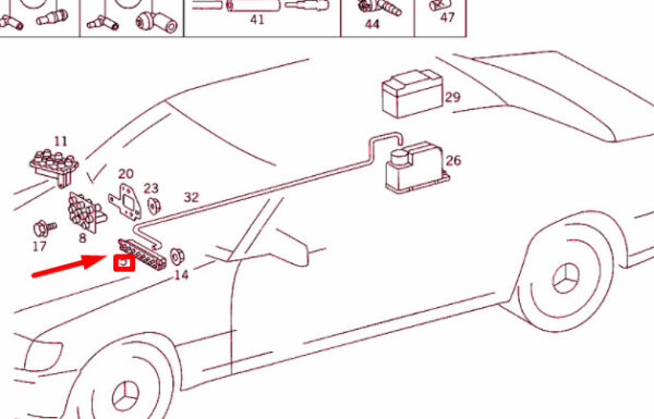 A1408000478 - NEW MERCEDES-BENZ S W140 VACUUM SYSTEM VALVE A1408000478 ORIGINAL