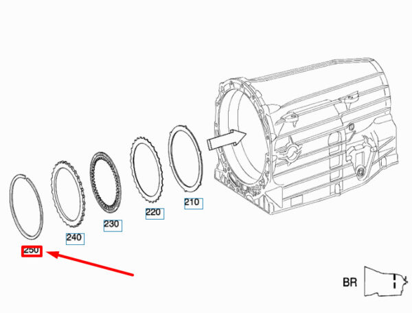 A1409944135 - NEW MERCEDES-BENZ GL X164 TRANSMISSION SNAP RING A1409944135 GENUINE