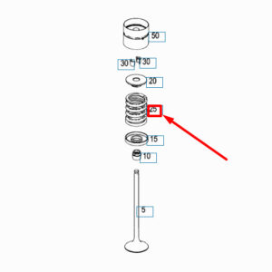 A1560531125 - NEW MERCEDES-BENZ C W204 FLUE VALVE SPRING HOLDER A1560531125 ORIGINAL