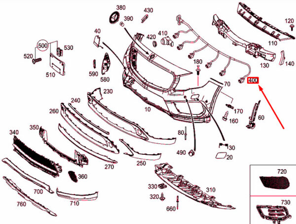 A1565403702 - NEW MB GLA X156 FRONT PARKTRONIC SYSTEM WIRING HARNESS A1565403702 ORIGINAL