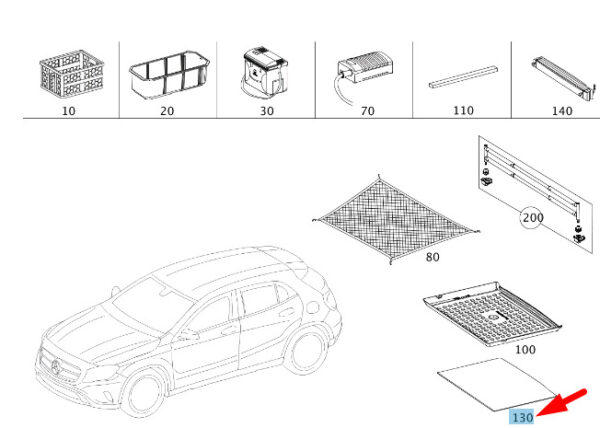 A1566800046 - NEW MERCEDES-BENZ GLA X156 TRUNK LOADING FLOOR LINING A1566800046 ORIGINAL