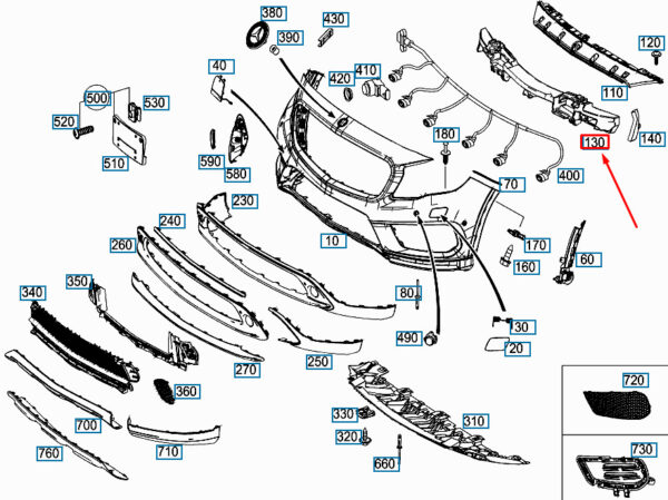 A1568850337 - NEW MERCEDES-BENZ GLA X156 FRONT BUMPER IMPACT ABSORBER A1568850337 ORIGINAL