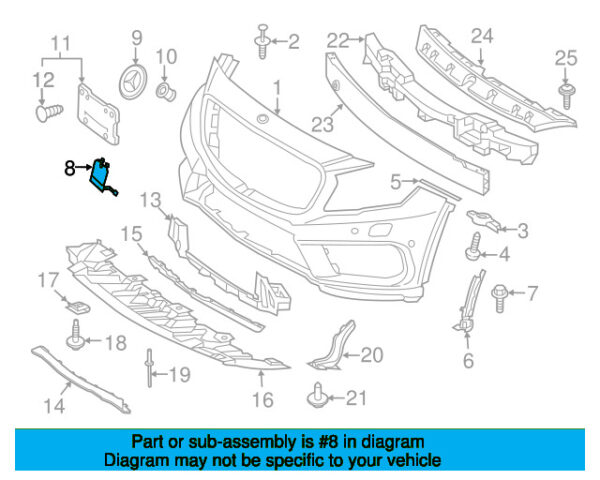 A15688595009999 - Mercedes-Benz GLA-Class X156 Front Towel Cap A15688595009999