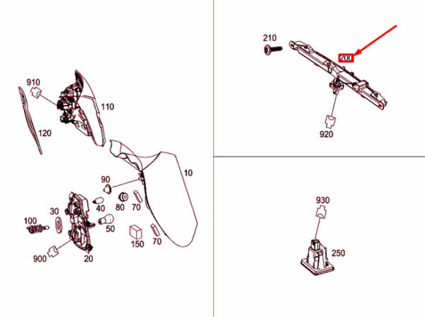 A1569069600 - NEW MERCEDES-BENZ GLA X156 AUXILIARY BRAKE LIGHT A1569600