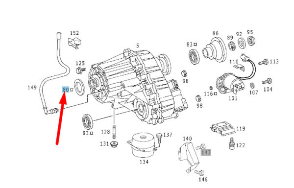 A1632840360 - NEW MERCEDES-BENZ ML W163 TRANSFER CASE SEALING RING A1632840360 ORIGINAL