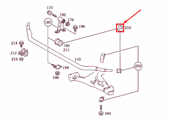 A1633200044 - NEW MERCEDES-BENZ ML W163 FRONT SWAY BAR BUSHING KIT A1633200044 ORIGINAL