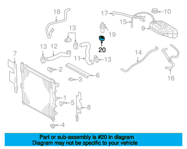 A1635010081 - Mercedes-Benz M-Class W163 Engine Water Pump Insulator A1635010081