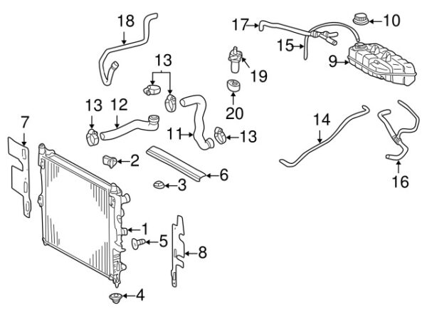 A1635010081 - Mercedes-Benz M-Class W163 Engine Water Pump Insulator A1635010081