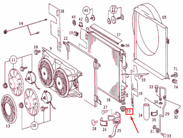 A1635010181 - NEW MERCEDES-BENZ ML W163 COOLER SUPPORT RUBBER PAD A1635010181 GENUINE