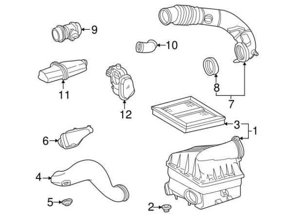 A1635050050 - NEW MERCEDES-BENZ M CLASS ENGINE AIR INTAKE HOSE BOOK A1635050050 GENUINE