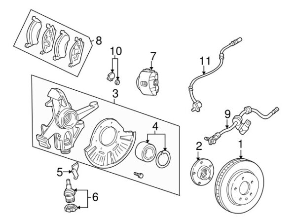 A1635401717 - NEW MERCEDES-BENZ M CLASS FRONT DISC BRAKE BRAKE BLOCK SENSOR A1635401717 GENUINE