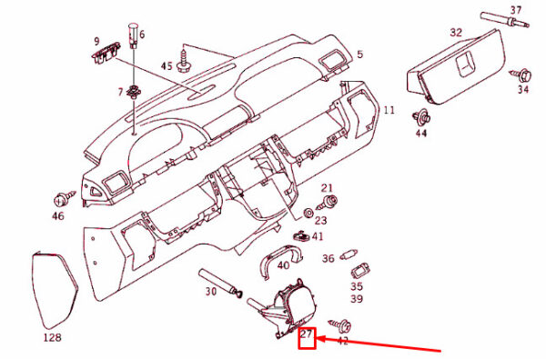 A16368003589B96 - New Genuine MB ML CLASS W163 Cup Holder Driver Side Anthracite A16368003589B96