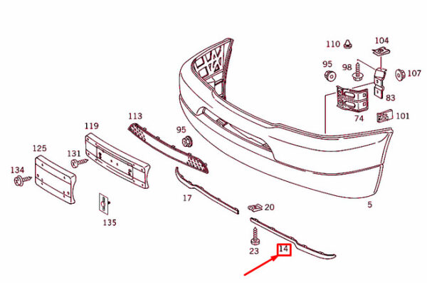 A16379301887D81 - NEW MERCEDES-BENZ ML W163 FRONT BUMPER LEFT SIDE SPOILER A16379301887D81