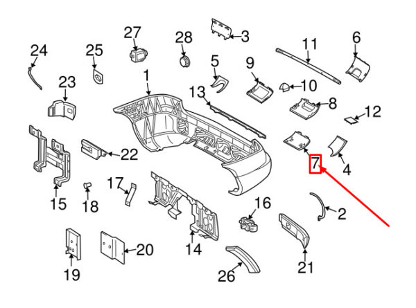 A16388004059999 - NEW MERCEDES-BENZ ML W163 REAR BUMPER TOW HOOK EYE COVER A16388004059999