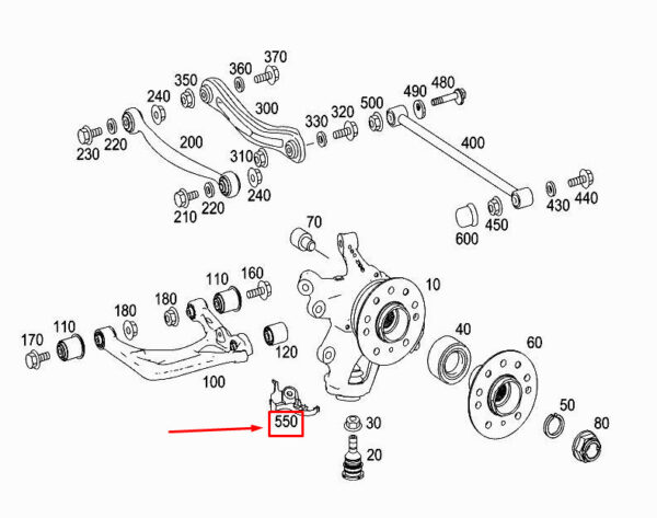 A1644231323 - NEW MERCEDES-BENZ R W251 LEFT WHEEL CARRIER HOLDER A1644231323 ORIGINAL