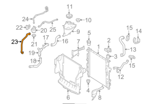 A1645061335 - Mercedes Benz ML W164 Cooling Water Pipe A1645061335 NEW GENUINE