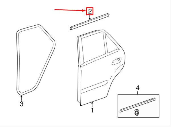 A1646905680 - NEW MERCEDES-BENZ M W164 DOOR TRIM REAR A1646905680 ORIGINAL