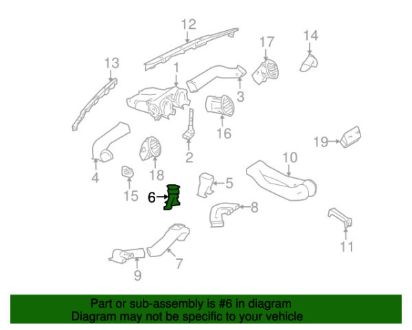 A1648310546 - NEW MERCEDES-BENZ M GL-CLASS LEFT CENTER CABIN AIR INTAKE CHANNEL A1648310546