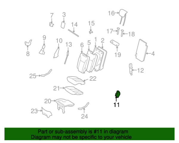 A16493816108K67 - NEW MB GL CLASS REAR SEAT BACK RECLINER ADJUSTMENT MECHANISM COVER ORIGINAL