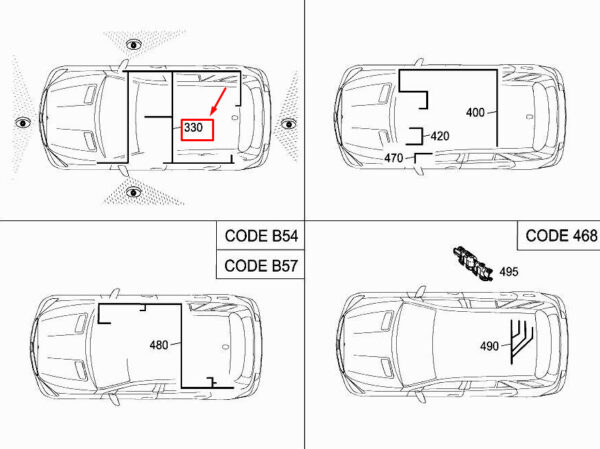A1664401134 - NEW MERCEDES-BENZ ML W166 360 DEGREE VIEWING SYSTEM HARNESS A1664401134
