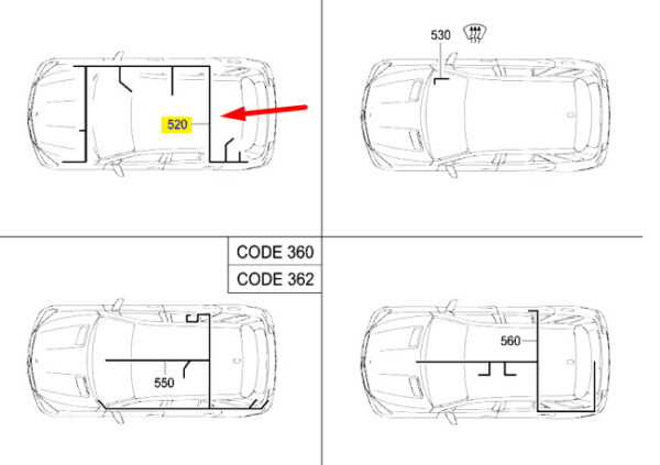 A1664405113 - NEW MERCEDES-BENZ GLE W166 PARK ASSIST CABLE HARNESS A1664405113