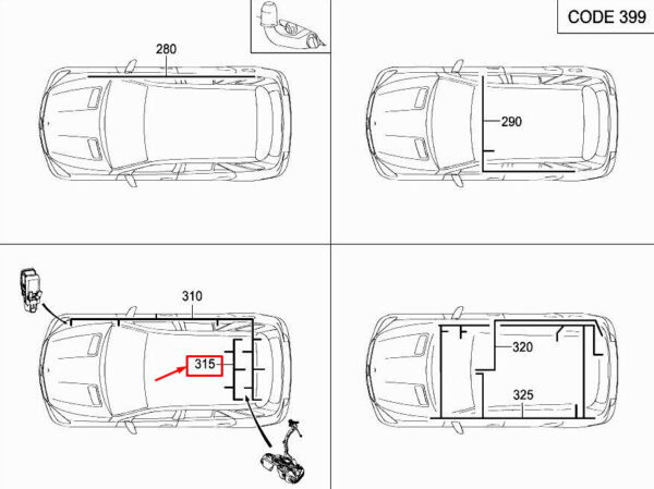 A1664407009 - NEW MERCEDES-BENZ ML W166 FUEL TANK WIRE HARNESS A1664407009 GENUINE