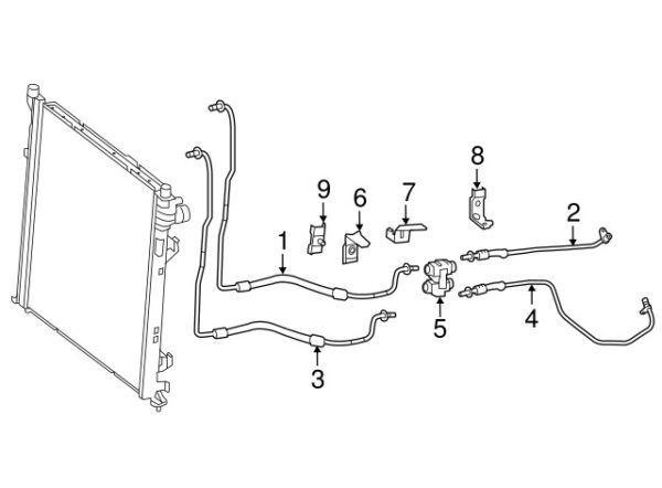 A1665014420 - NEW MB GLS GLE CLASS CENTER AUTOMATIC TRANSMISSION OIL COOLER BRACKET A1665014420