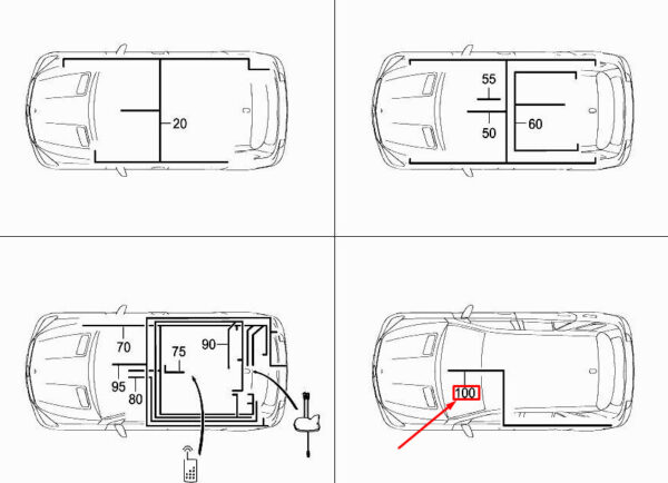 A1665405409 - Mercedes-Benz ML W166 AM/FM Amplifier Harness A1665405409, Original Part