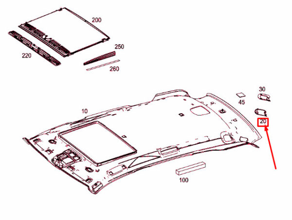A16669401379051 - NEW MB GLE W166 REAR RIGHT LOUDSPEAKER GRILLE COVER A16669401379051 ORIGINAL