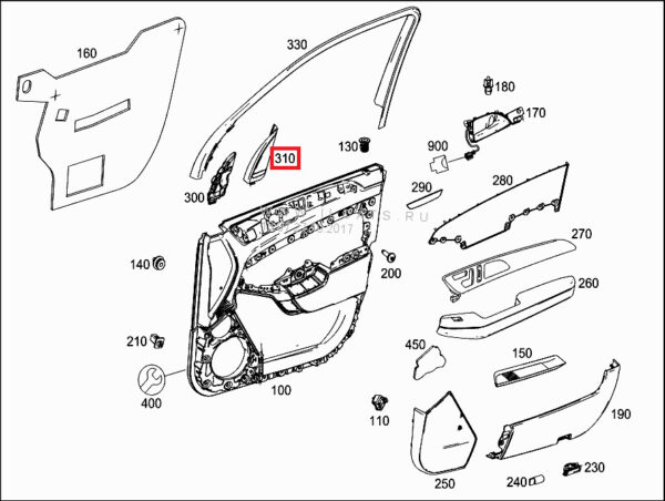 A16672003449051 - New OEM MB ML GL Class W166 Tweeter Cover Left A16672003449051