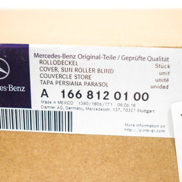 A1668120100 - NEW MERCEDES BENZ GLS X166 LEFT SUN BLIND ROLLED COVER A1668120100 ORIGINAL