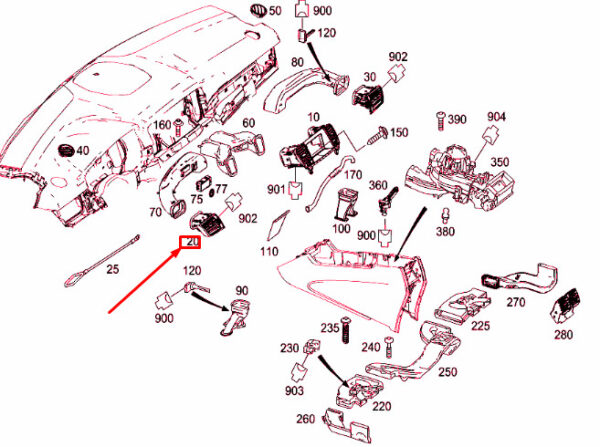 A16683021542A17 - NEW MERCEDES-BENZ GLE W166 LEFT AIR NOZZLE A16683021542A17 ORIGINAL