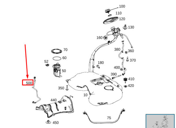 A1674707501 - New MERCEDES-BENZ GLS X167 Fuel Feed Line A1674707501