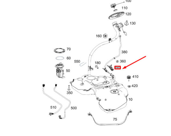 A1674712900 - NEW MERCEDES-BENZ GLE W167 FUEL LINE BRACKET A1674712900
