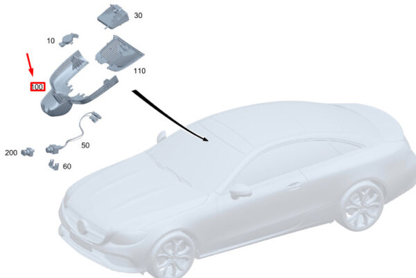 A16782102008T92 - New MERCEDES-BENZ GLE W167 Rain And Light Sensor Cover A16782102008T92