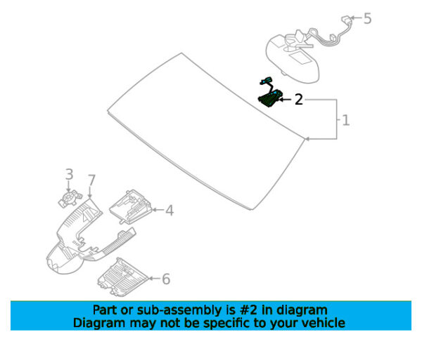 A1678274400 - Mercedes-Benz GLE-Class W167 rain sensor cover front A1678274400